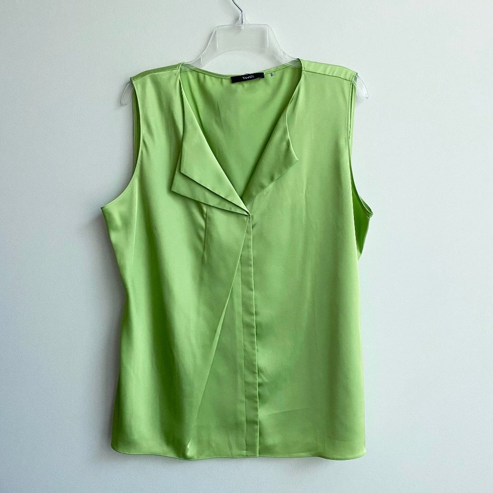 Tahari Green Sleeveless Blouse XL NWT
